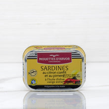 Load image into Gallery viewer, sardines-in-extra-virgin-olive-oil-with-lemon-confit-and-pimiento-conserverie-gonidec-terramar-imports