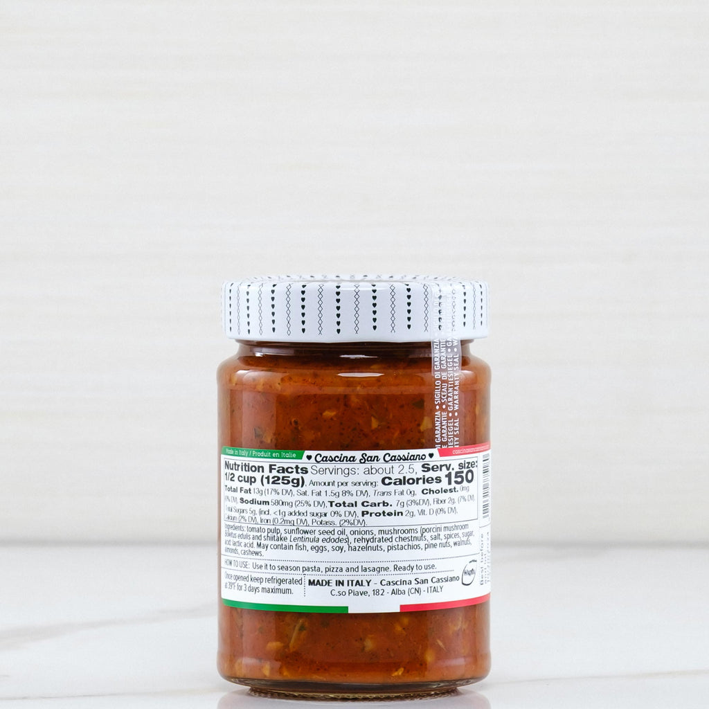 Tomato and Mushrooms Sauce Cascina San Cassiano Terramar Imports Terramar Imports